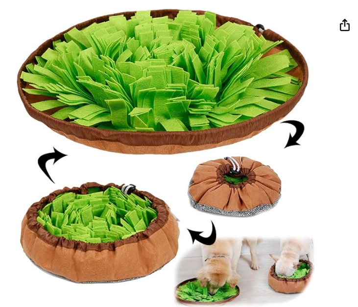 Felt Snuffle Mat for Dogs, Interactive Feeding Bowl Design, Durable Bite Resistant Pet Foraging Training Toy for Slow Feeding Stress Relief