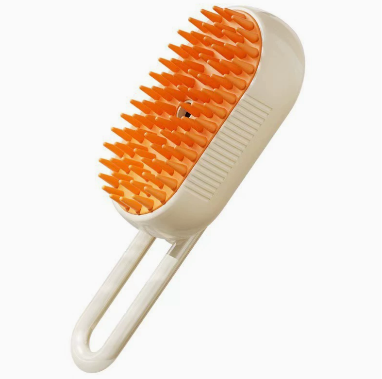 Electric Pet Sprayer Brush for Dogs & Cats, One-Click Spray Anti-Static Floating Hair Remover, Negative Ion Grooming Massage Comb, Multifunctional Pet Bath Brush for Shedding & Cleaning