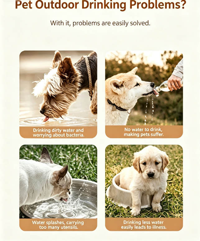 Leak Proof Portable Dog Water Bottle for Walking, Pet Travel Water Dispenser with Wide Mouth Bowl, Reusable Outdoor Drinking Cup for Small Medium Large Dogs Cats, Easy to Carry