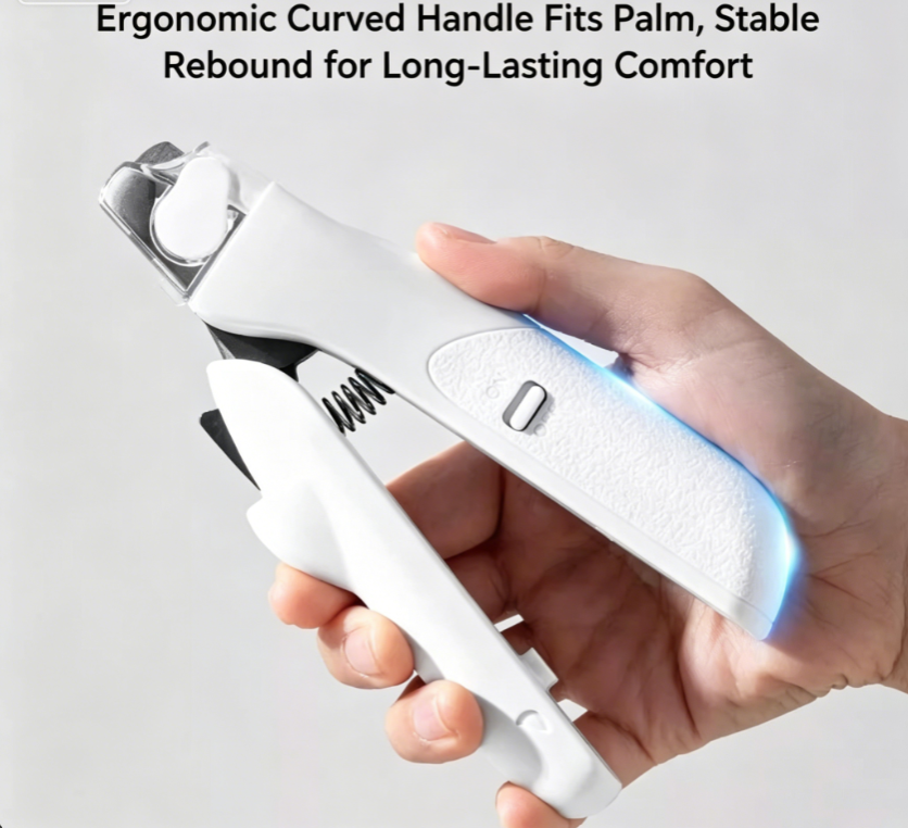 Pet Nail Clippers with LED Light, Stainless Steel Safe Nail Trimmer for Cats & Dogs, Pet Grooming Cleaning