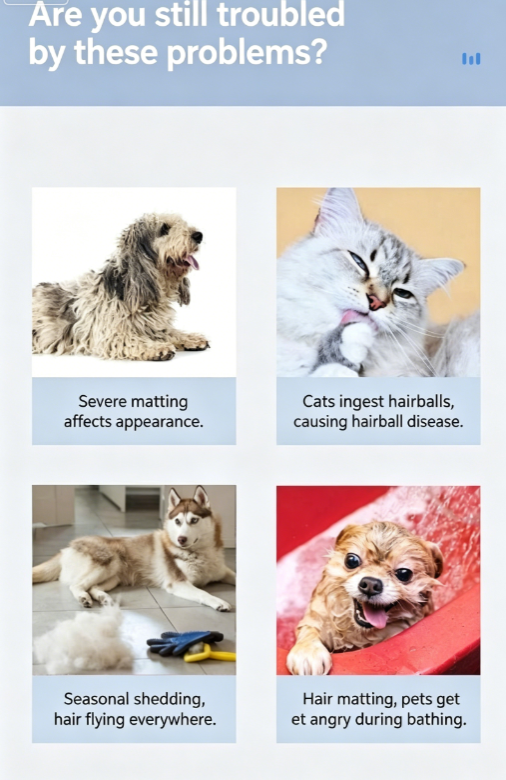 Double-Sided Pet Dematting Comb for Dogs Cats, Professional Undercoat Rake Deshedding Brush, Mat Remover Grooming Tool for Medium Long Thick Curly Hair, Safe & Gentle No Skin Hurt, Non-Slip Grip