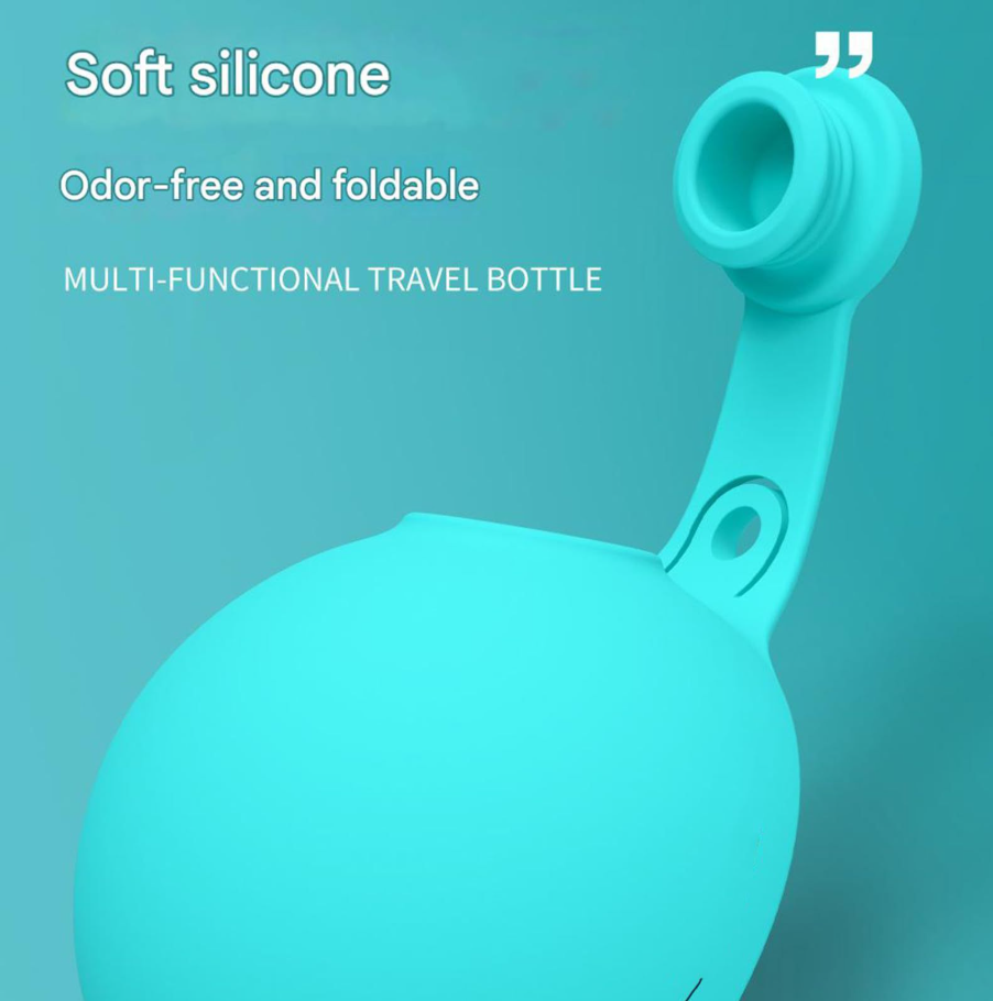 Foldable Silicone Dog Travel Bowl with Lanyard Hook, Portable Round Outdoor Pet Water Cup for Walking Hiking Travel