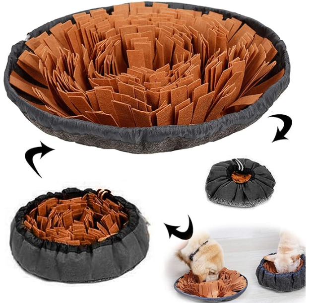 Felt Snuffle Mat for Dogs, Interactive Feeding Bowl Design, Durable Bite Resistant Pet Foraging Training Toy for Slow Feeding Stress Relief