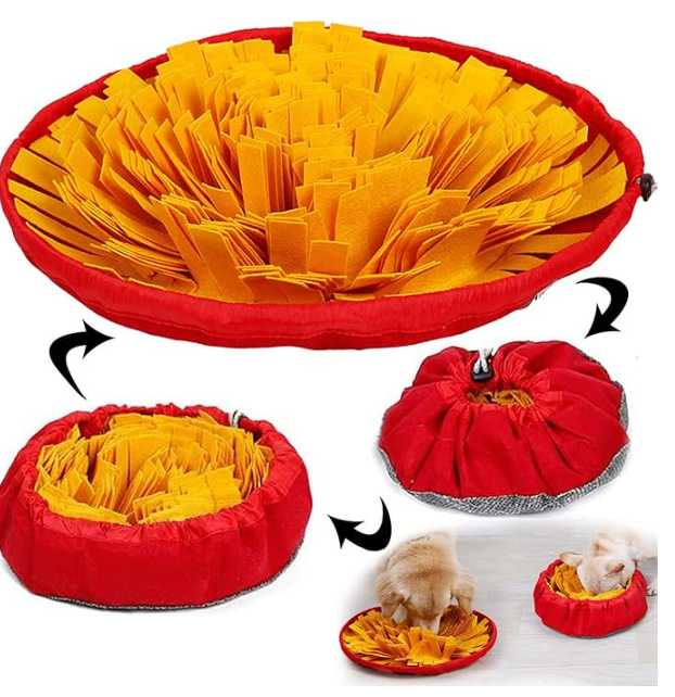 Felt Snuffle Mat for Dogs, Interactive Feeding Bowl Design, Durable Bite Resistant Pet Foraging Training Toy for Slow Feeding Stress Relief