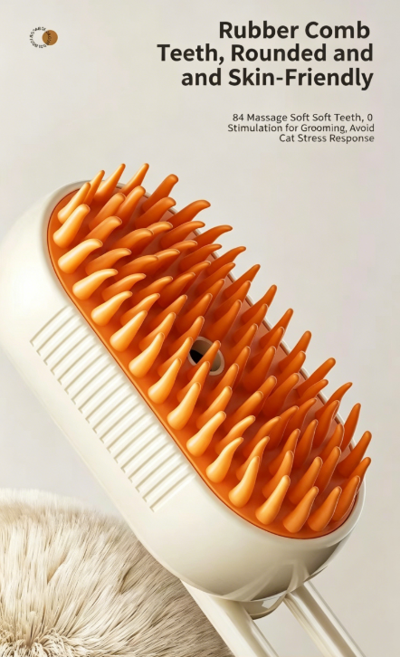 Electric Pet Sprayer Brush for Dogs & Cats, One-Click Spray Anti-Static Floating Hair Remover, Negative Ion Grooming Massage Comb, Multifunctional Pet Bath Brush for Shedding & Cleaning